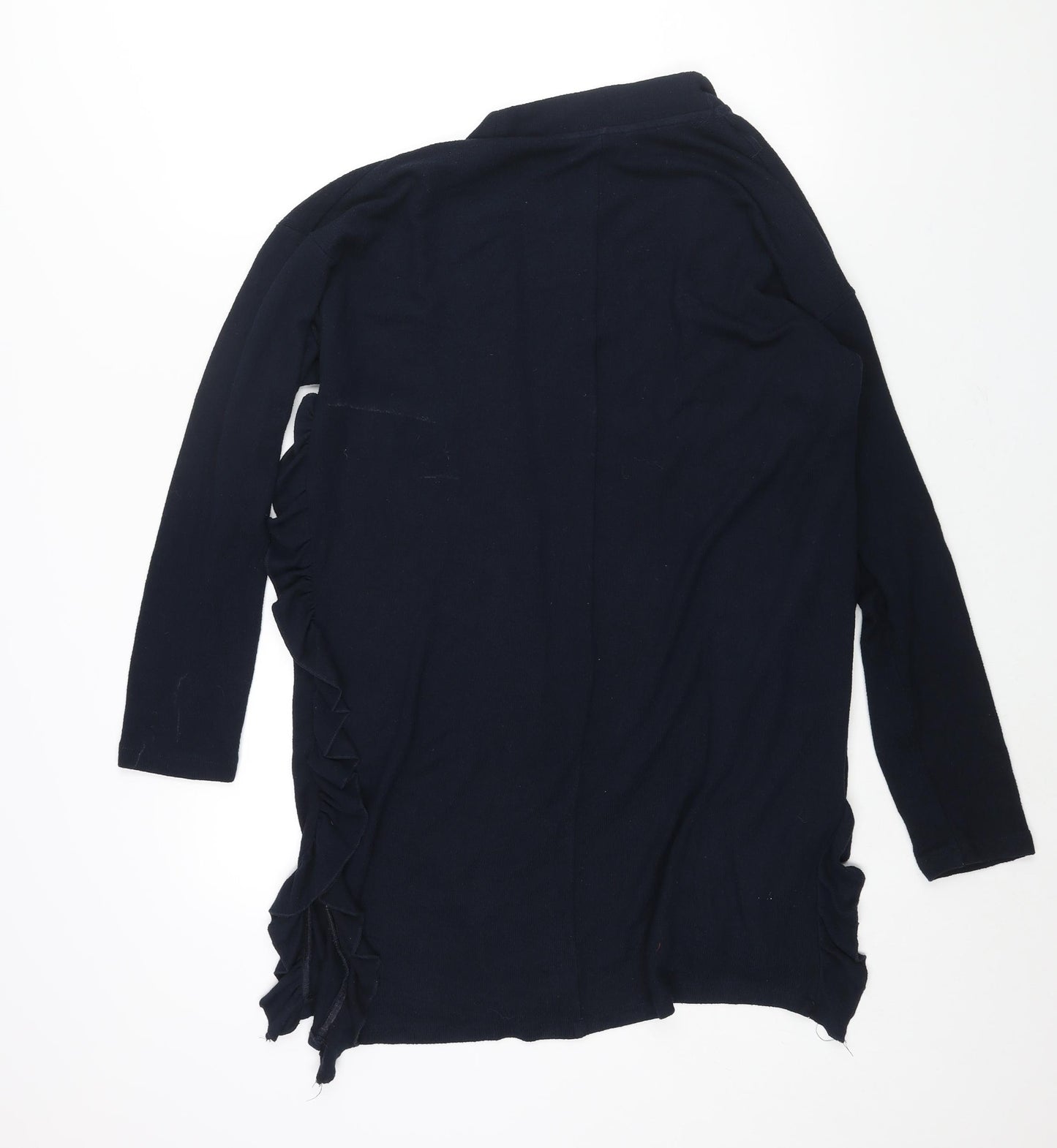 NEXT Womens Blue V-Neck Polyester Cardigan Jumper Size M - Frill