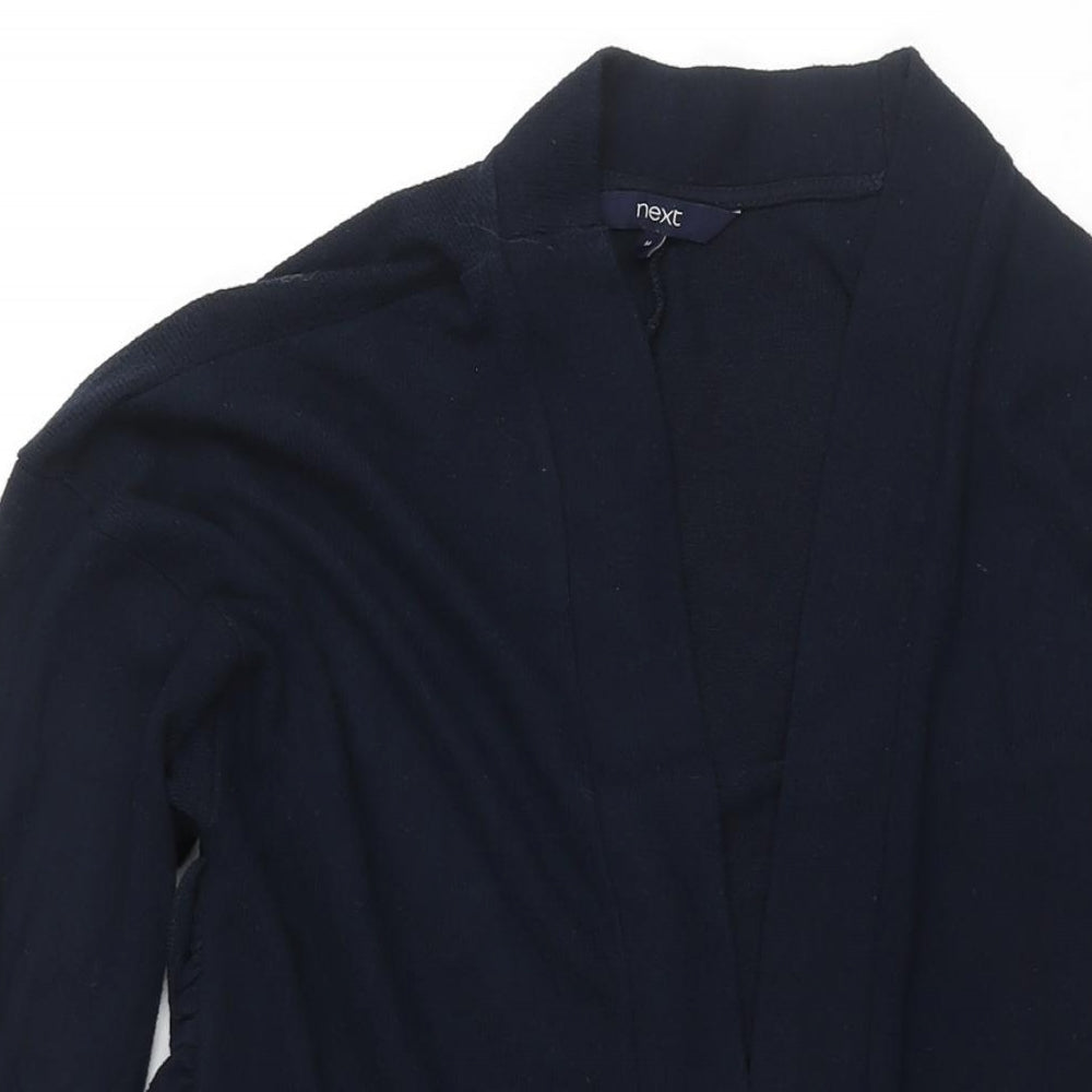 NEXT Womens Blue V-Neck Polyester Cardigan Jumper Size M - Frill