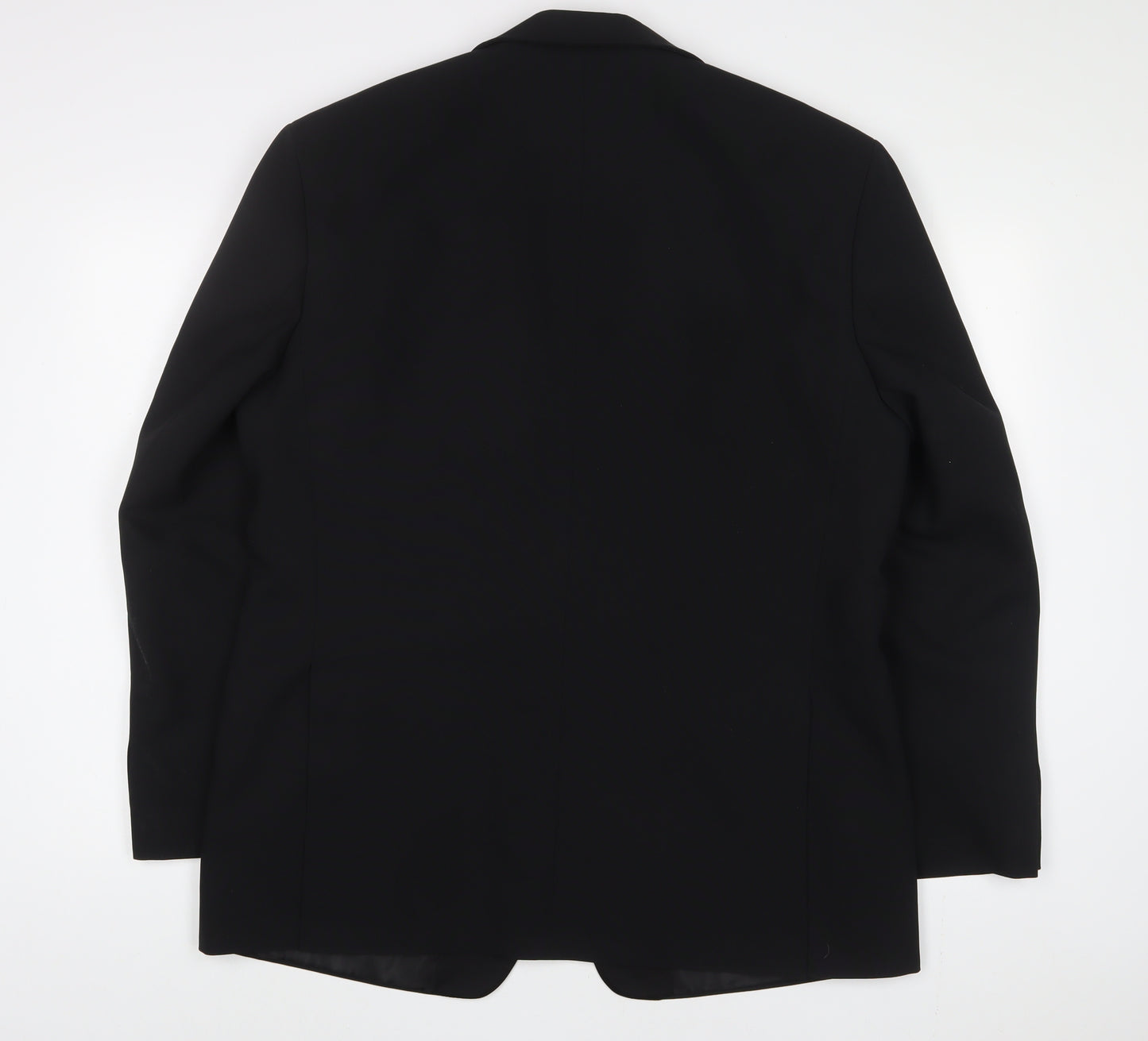 Greenwoods Mens Black Polyester Jacket Suit Jacket Size 42 Regular - Inside pockets