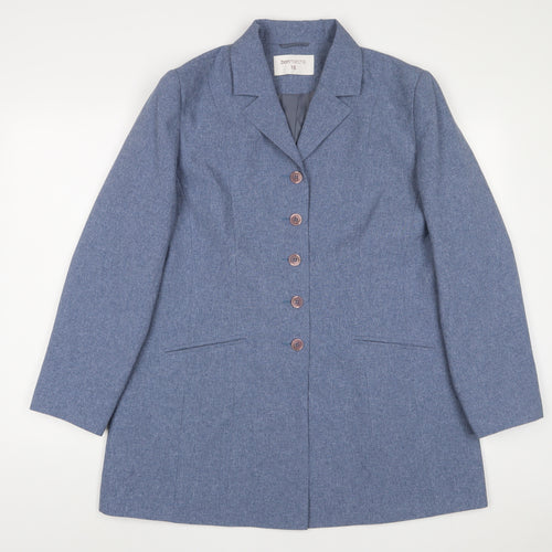 Bonmarché Womens Blue Jacket Blazer Size 16 Button