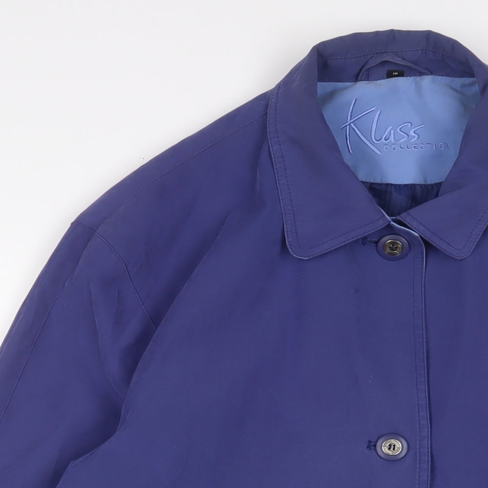 Klass Womens Purple Jacket Size 16 Zip - Zip Pockets