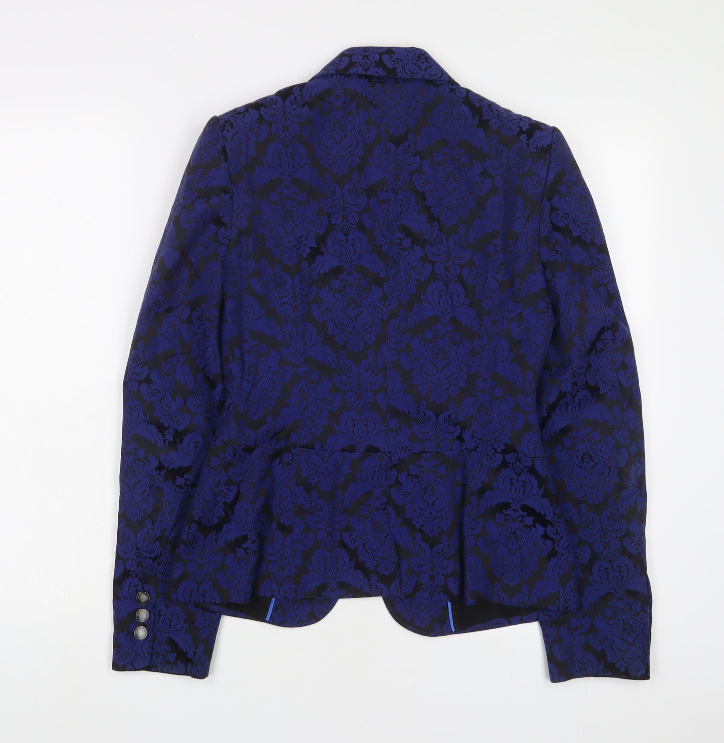 Ted Baker Womens Beige Fair Isle Jacket Blazer Size S Button