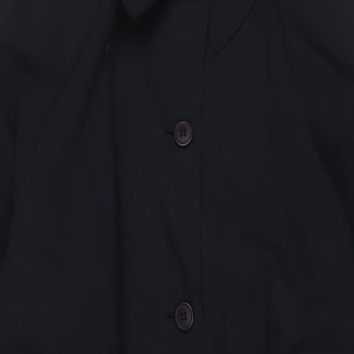 Antman Womens Black Jacket Size 14 Button - Belted