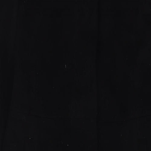 Marks and Spencer Womens Black Overcoat Coat Size 12 Button - Pockets