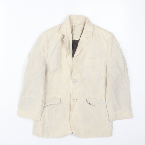 Autograph Boys Beige Jacket Blazer Size 8 Years Button