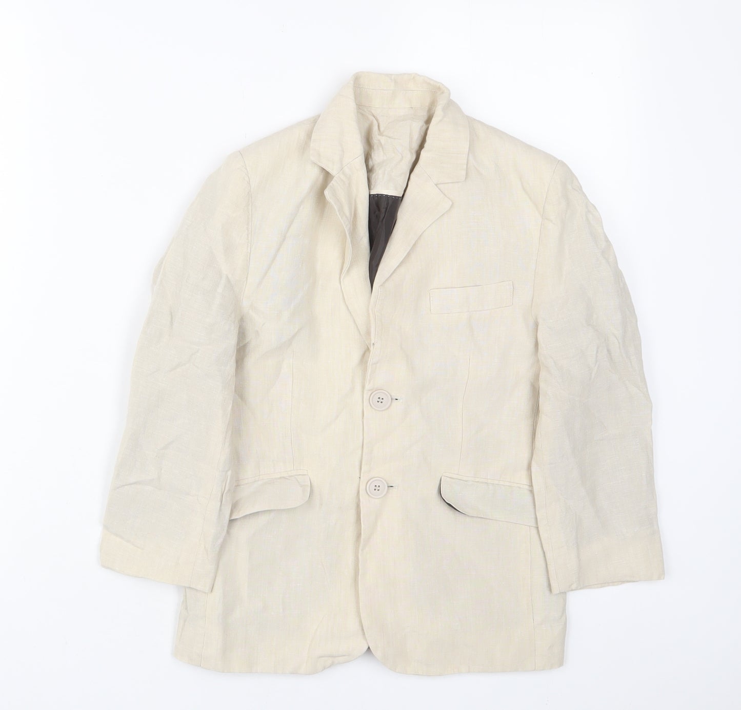Autograph Boys Beige Jacket Blazer Size 8 Years Button