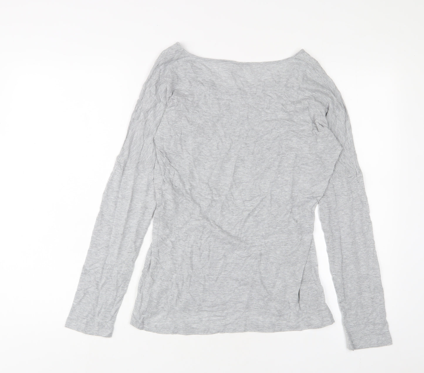 Part Two Womens Grey Polyester Basic T-Shirt Size M Scoop Neck