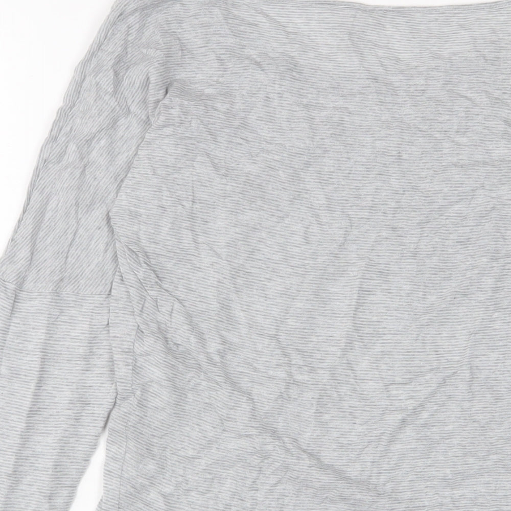 Part Two Womens Grey Polyester Basic T-Shirt Size M Scoop Neck