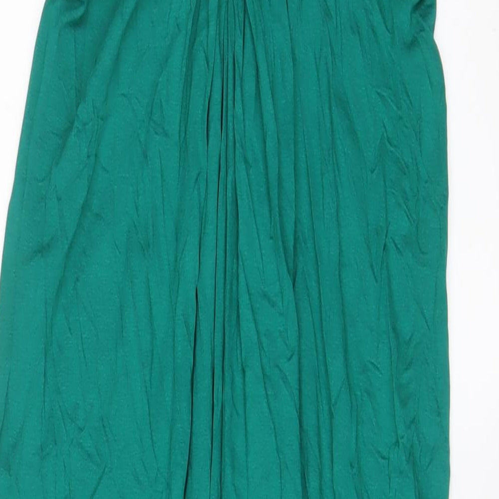 Seraphine Womens Green Viscose A-Line Size 8 V-Neck Pullover