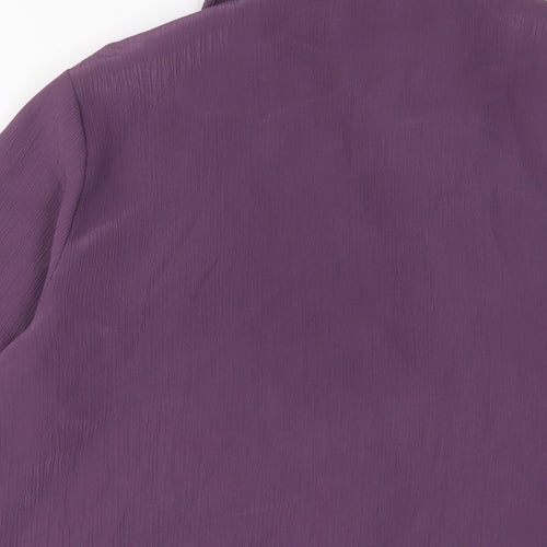 Berkertex Womens Purple Polyester Basic Button-Up Size 16 Collared