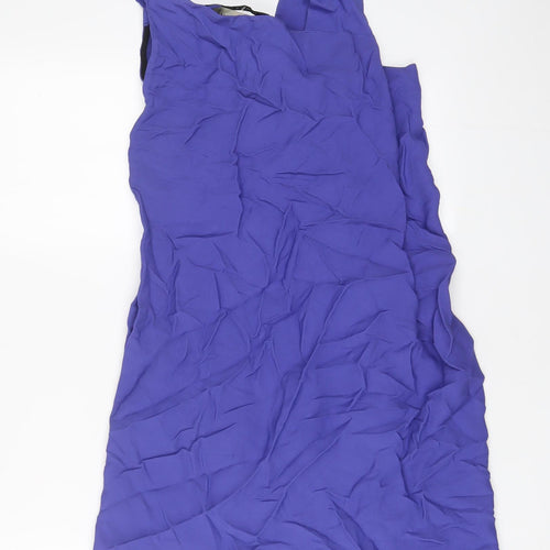 Roland Mouret Womens Purple Viscose Sheath Size 10 Square Neck Pullover