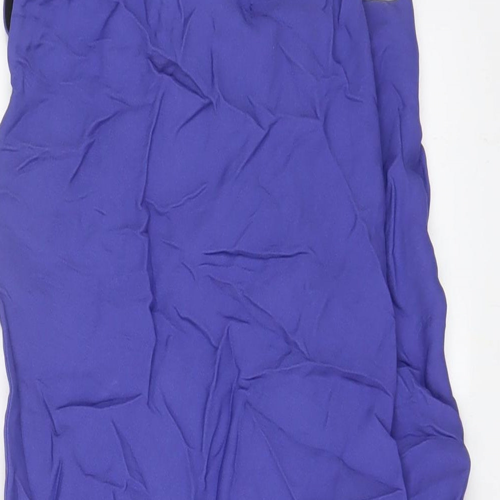 Roland Mouret Womens Purple Viscose Sheath Size 10 Square Neck Pullover