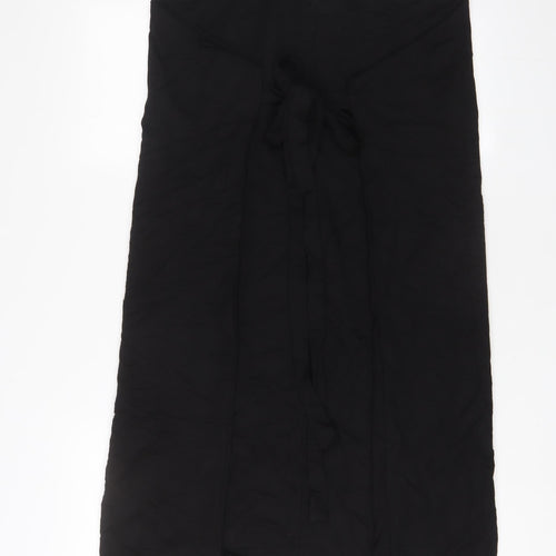 Zara Womens Black Cotton Tank Dress Size S V-Neck Pullover - Belted