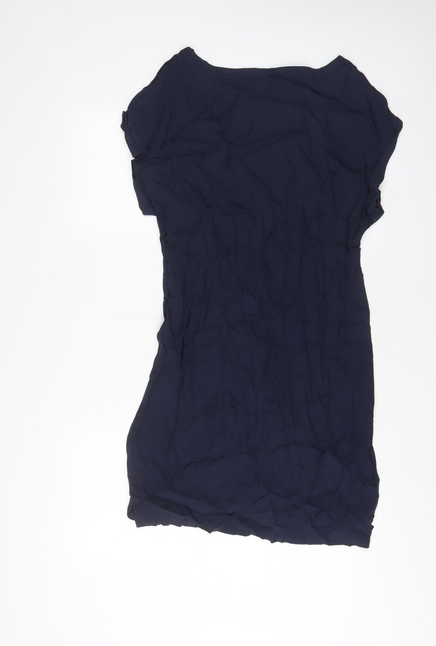 NEXT Womens Blue Viscose A-Line Size 12 Boat Neck Pullover