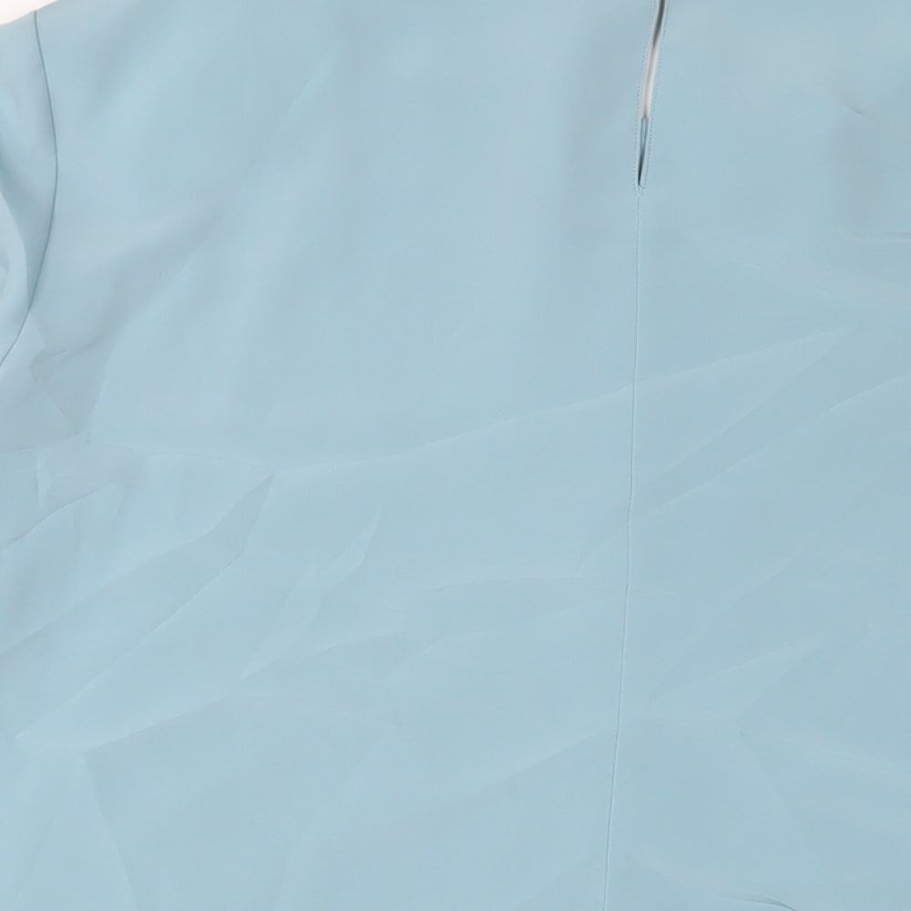 Jacques Vert Womens Blue Polyester Basic T-Shirt Size 14 Crew Neck