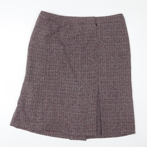 Autonomy Womens Purple Polyester A-Line Skirt Size 18 Zip
