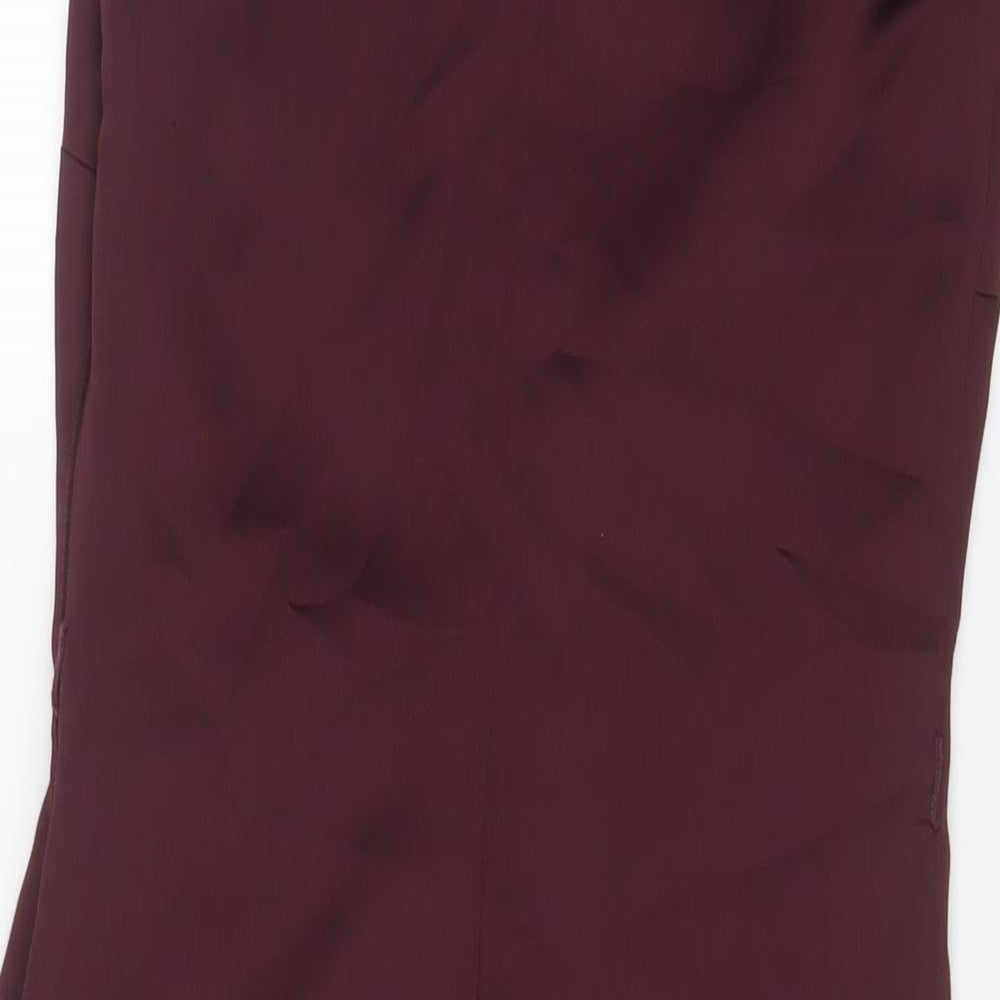 Ted Baker Womens Purple Polyester Sheath Size S Boat Neck Zip