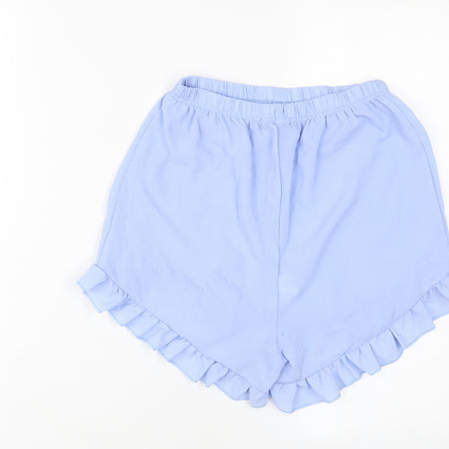 Boohoo Womens Blue Polyester Basic Shorts Size 8 L3 in Regular Pull On