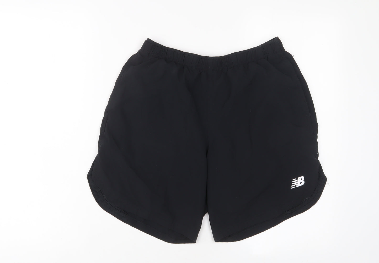 New Balance Mens Black Polyester Sweat Shorts Size M L7 in Regular Drawstring