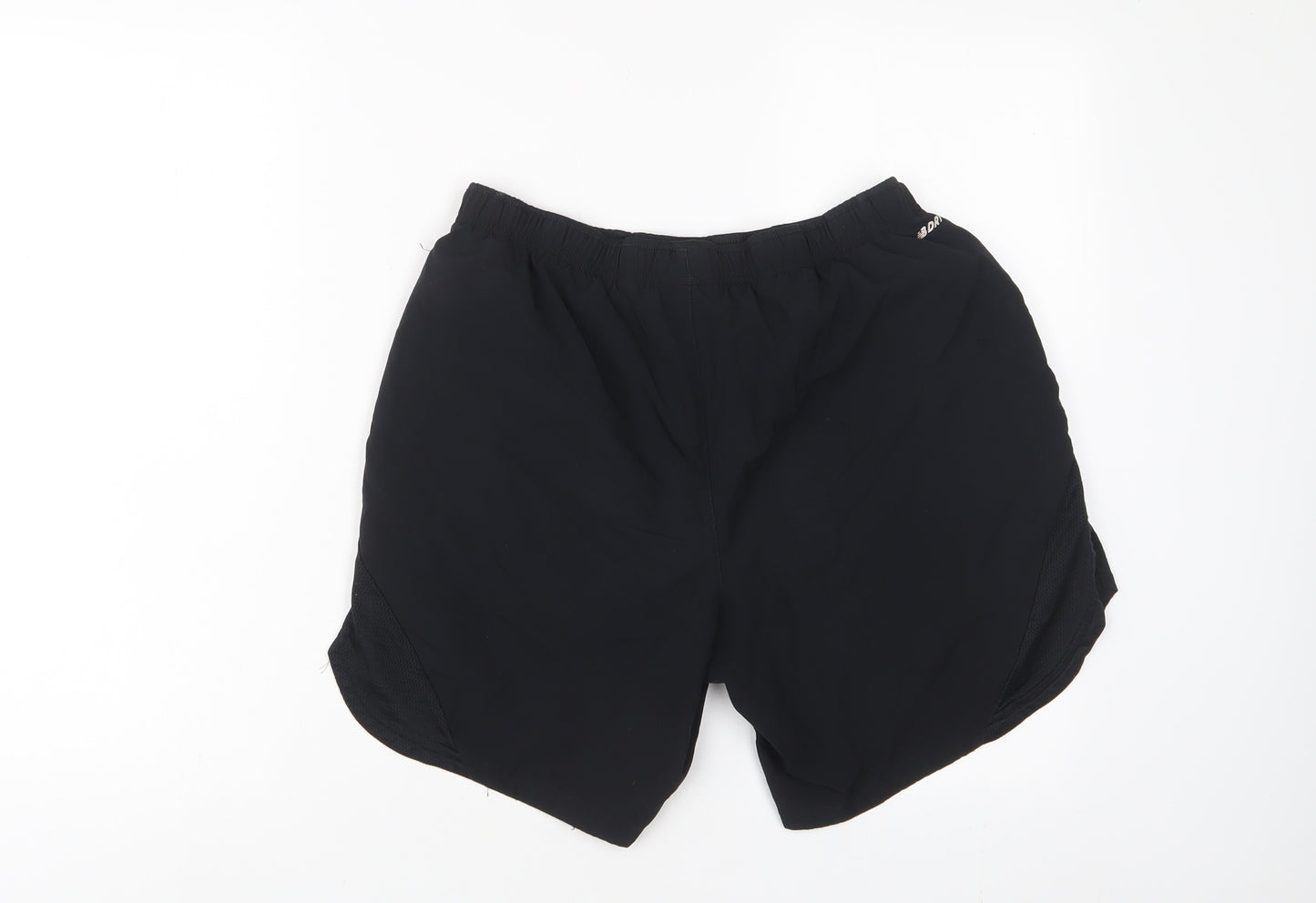 New Balance Mens Black Polyester Sweat Shorts Size M L7 in Regular Drawstring