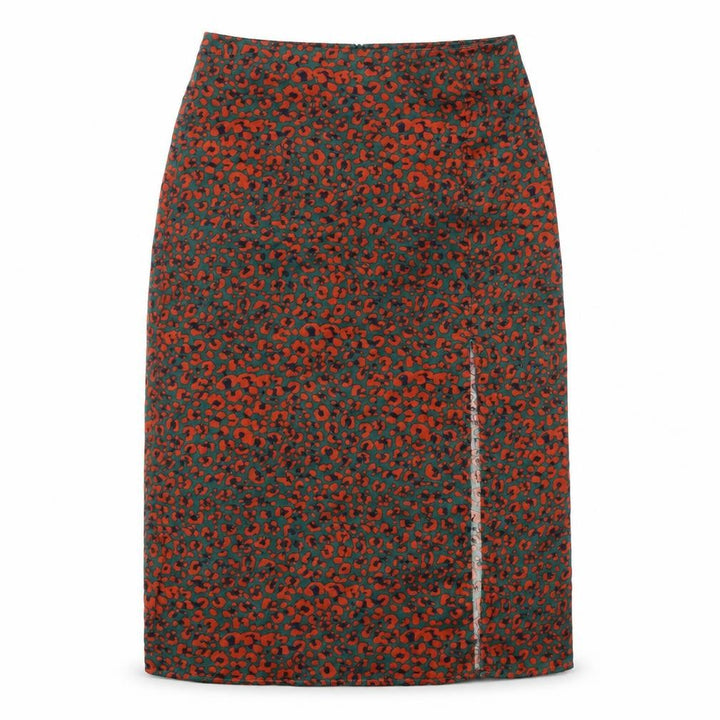 Nasty Gal Womens Multicoloured Animal Print Polyester A-Line Skirt Size 10 Zip - Side slit
