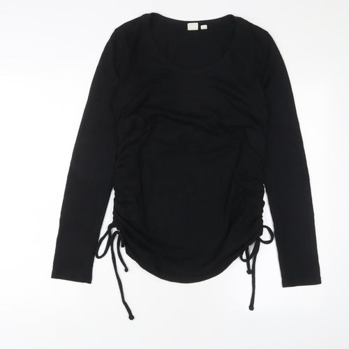 Gap Womens Black Polyester Basic T-Shirt Size S Crew Neck