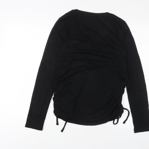 Gap Womens Black Polyester Basic T-Shirt Size S Crew Neck