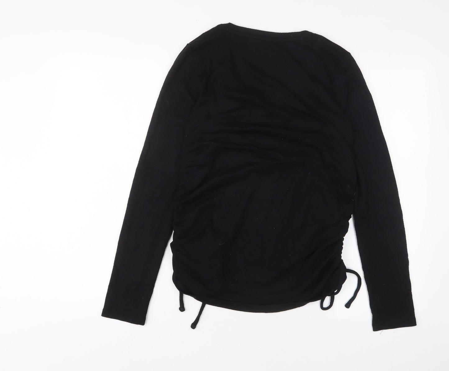 Gap Womens Black Polyester Basic T-Shirt Size S Crew Neck