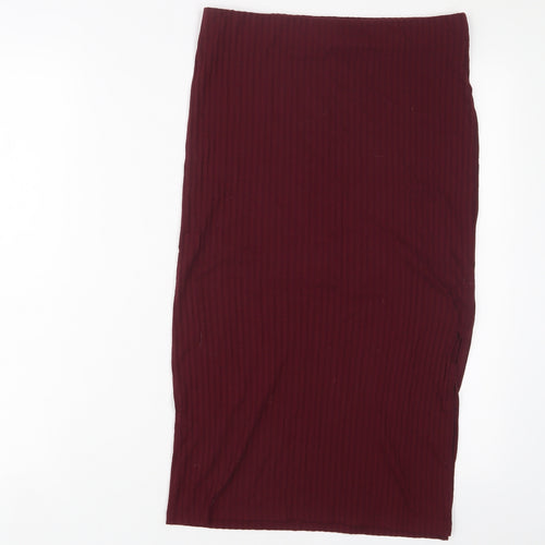 FOREVER 21 Womens Red Polyester A-Line Skirt Size L