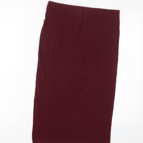 FOREVER 21 Womens Red Polyester A-Line Skirt Size L