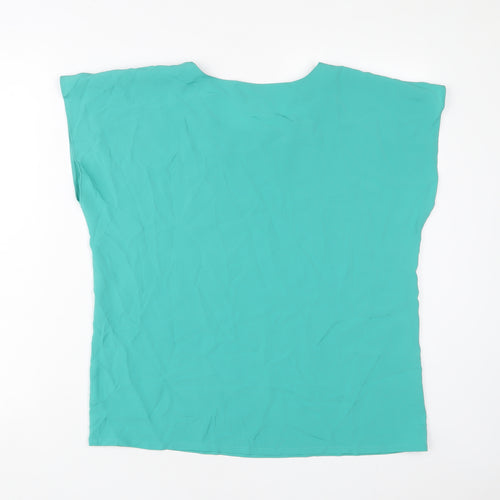 Pallo Paita Oy Womens Blue Polyester Basic T-Shirt Size 12 Crew Neck