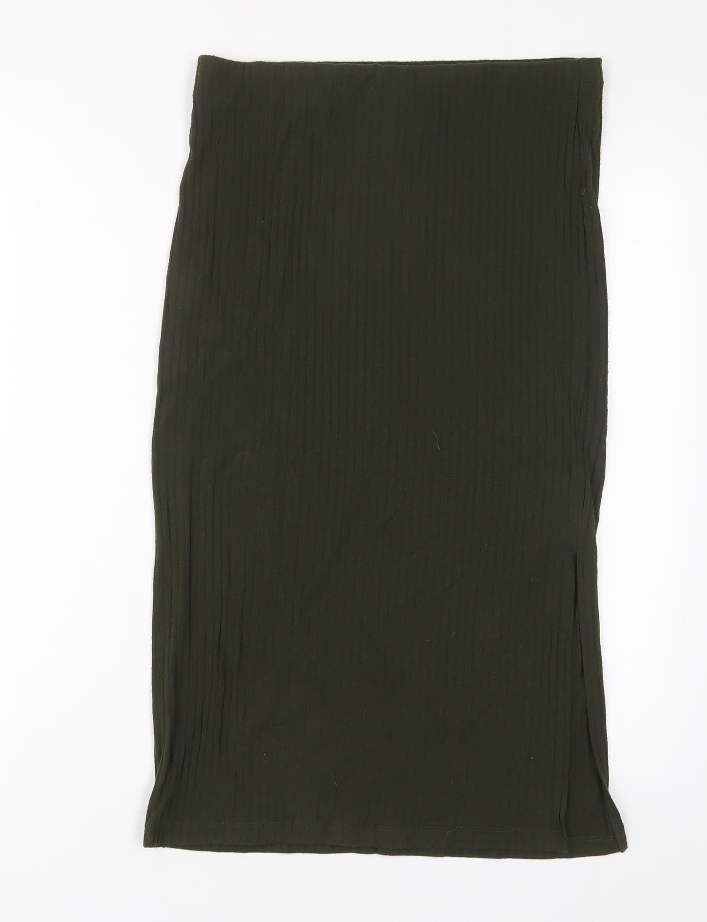 FOREVER 21 Womens Green Polyester A-Line Skirt Size L