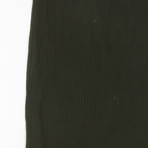 FOREVER 21 Womens Green Polyester A-Line Skirt Size L