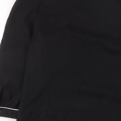 NEXT Womens Black Polyester A-Line Size 12 Scoop Neck Zip