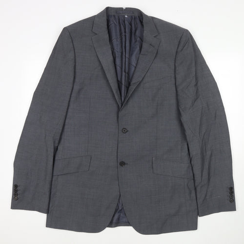Marks and Spencer Mens Grey Wool Jacket Suit Jacket Size 42 Regular