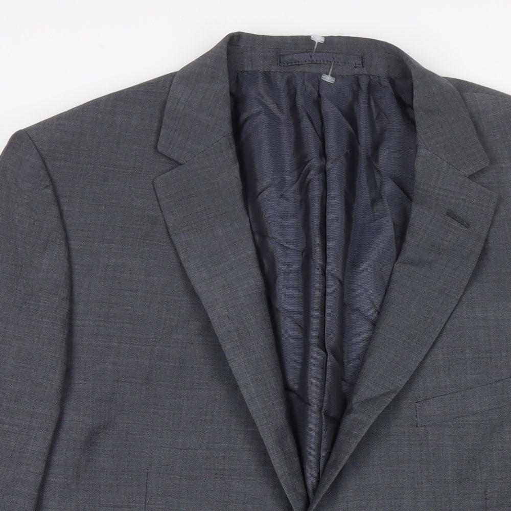 Marks and Spencer Mens Grey Wool Jacket Suit Jacket Size 42 Regular