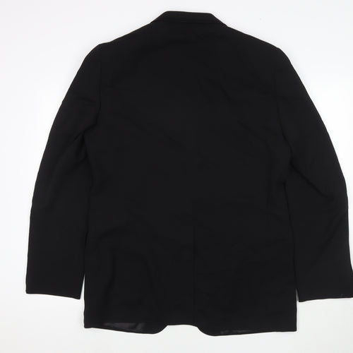 KENZO Mens Black Viscose Jacket Suit Jacket Size 42 Regular