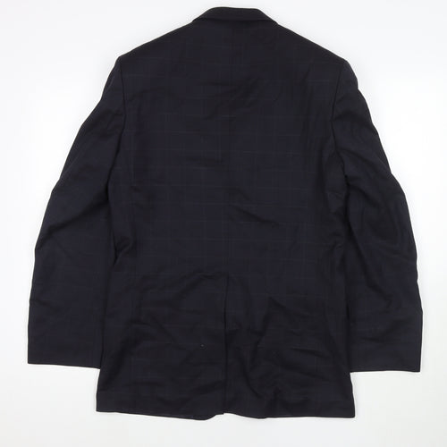 NEXT Mens Blue Check Wool Jacket Suit Jacket Size 36 Regular