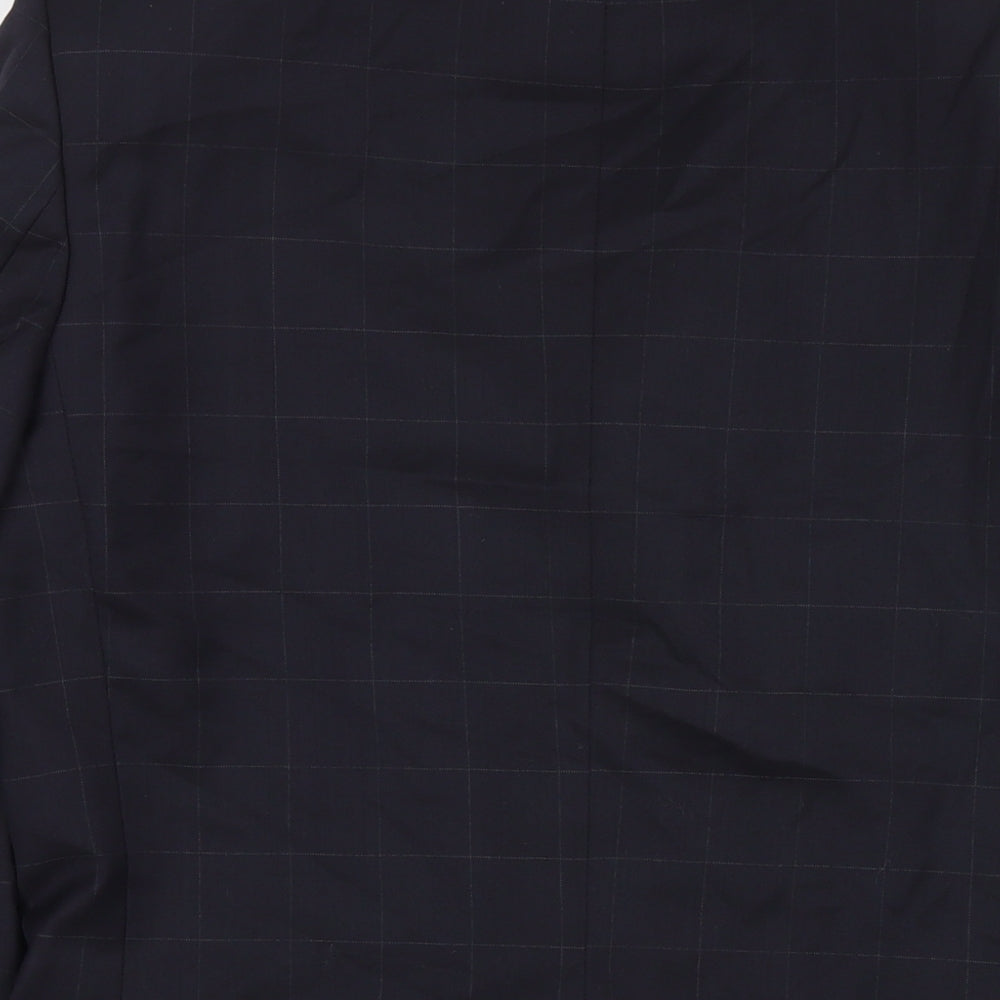 NEXT Mens Blue Check Wool Jacket Suit Jacket Size 36 Regular