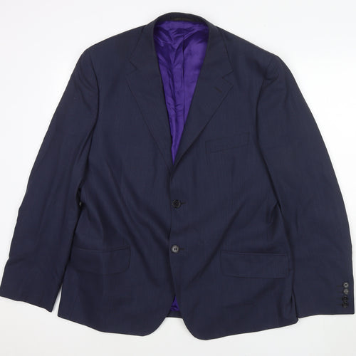 Ozwald Boateng Mens Blue Wool Jacket Suit Jacket Size 46 Regular