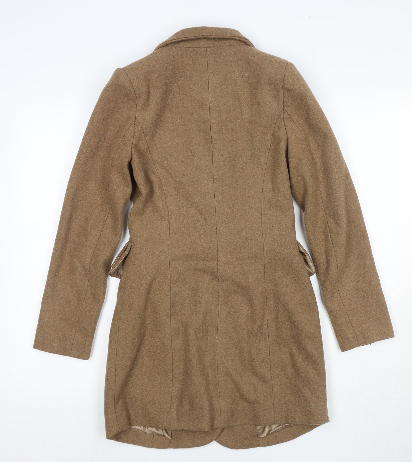 Angeleye Womens Brown Overcoat Coat Size 8 Button