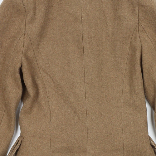 Angeleye Womens Brown Overcoat Coat Size 8 Button