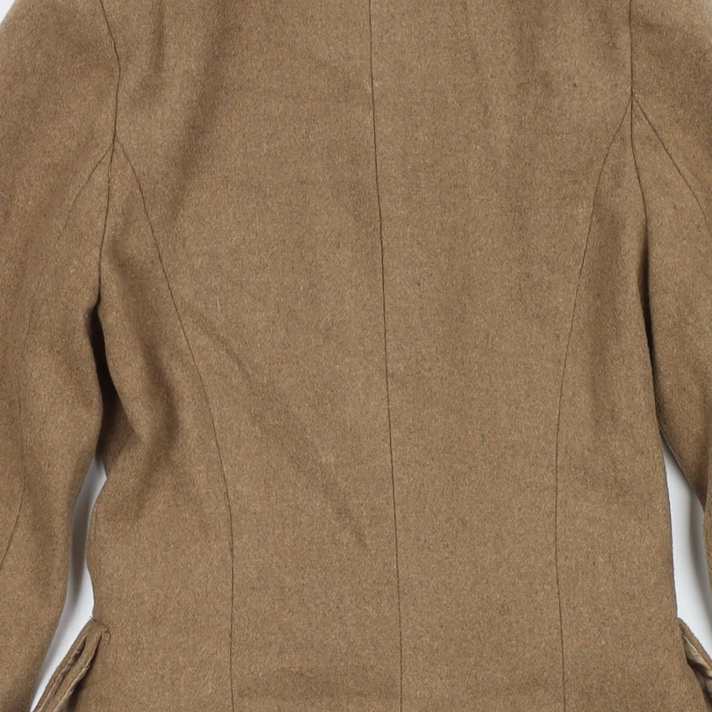 Angeleye Womens Brown Overcoat Coat Size 8 Button