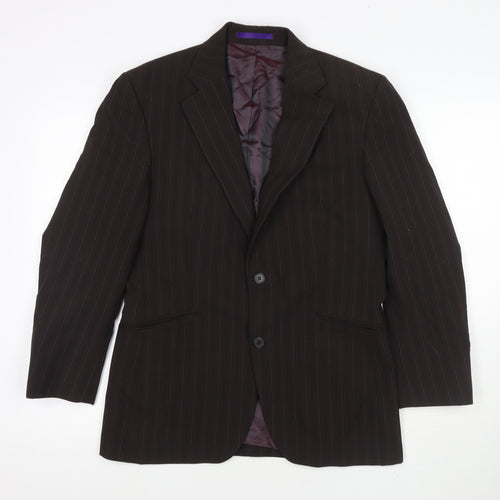 Limehaus Mens Brown Polyester Jacket Suit Jacket Size 38 Regular