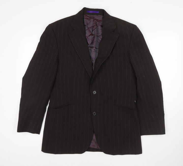 Limehaus Mens Brown Polyester Jacket Suit Jacket Size 38 Regular