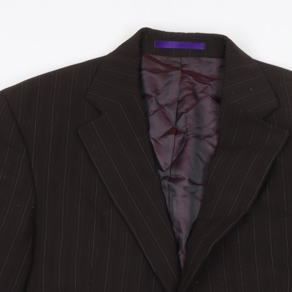 Limehaus Mens Brown Polyester Jacket Suit Jacket Size 38 Regular