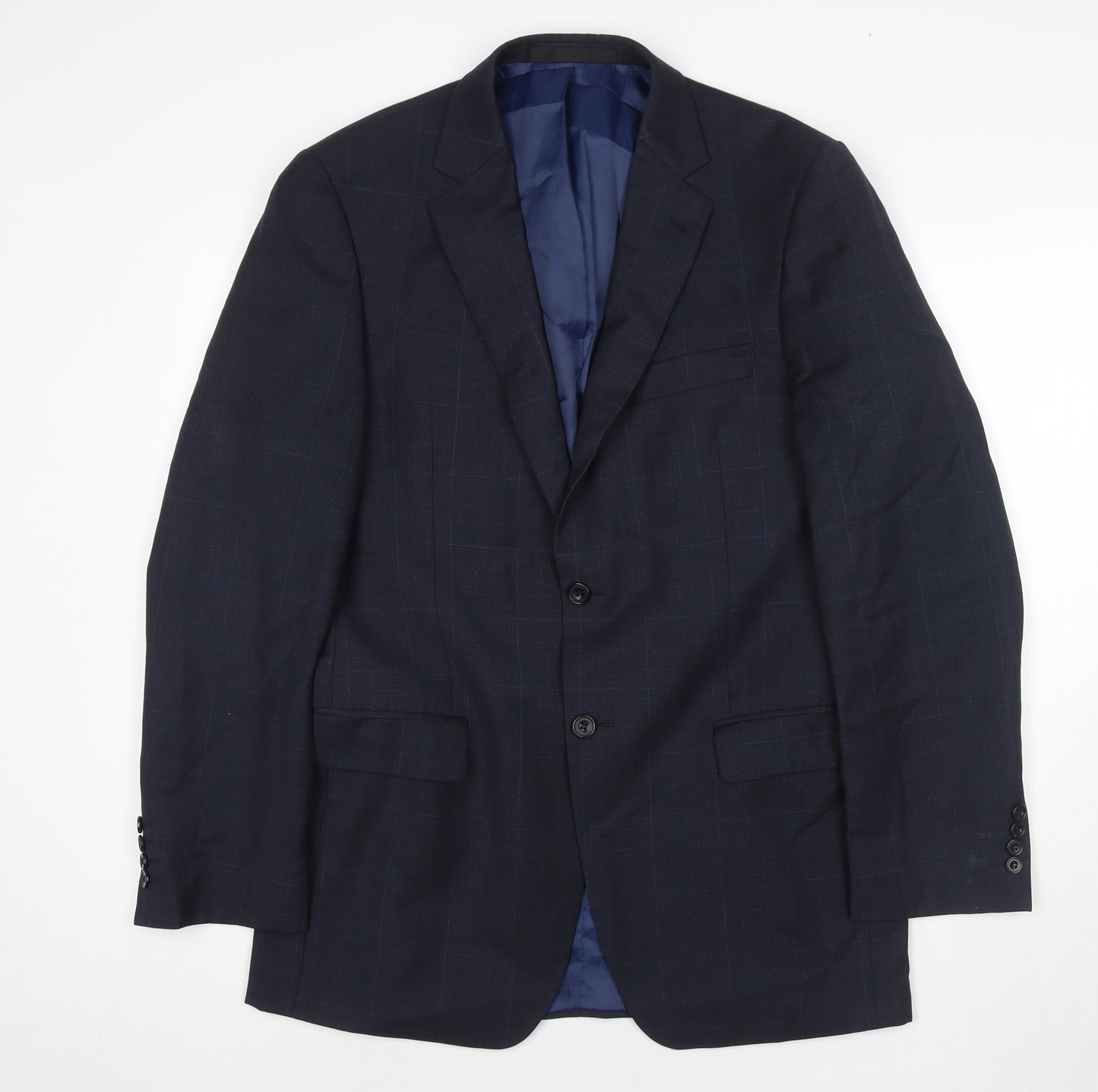 Marks and Spencer Mens Blue Polyester Jacket Suit Jacket Size 40 Regular