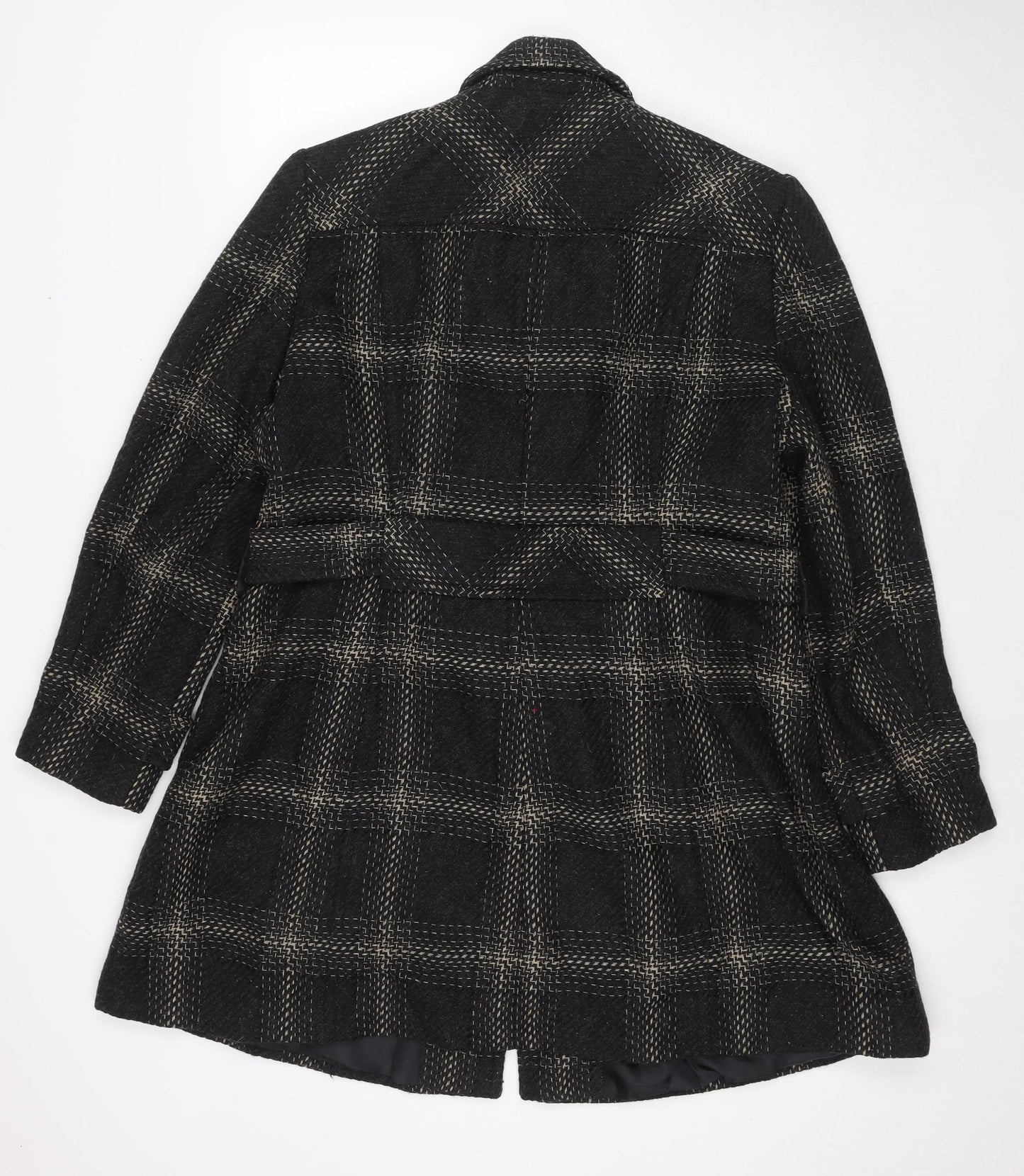 Dorothy Perkins Womens Black Overcoat Coat Size 20 Button