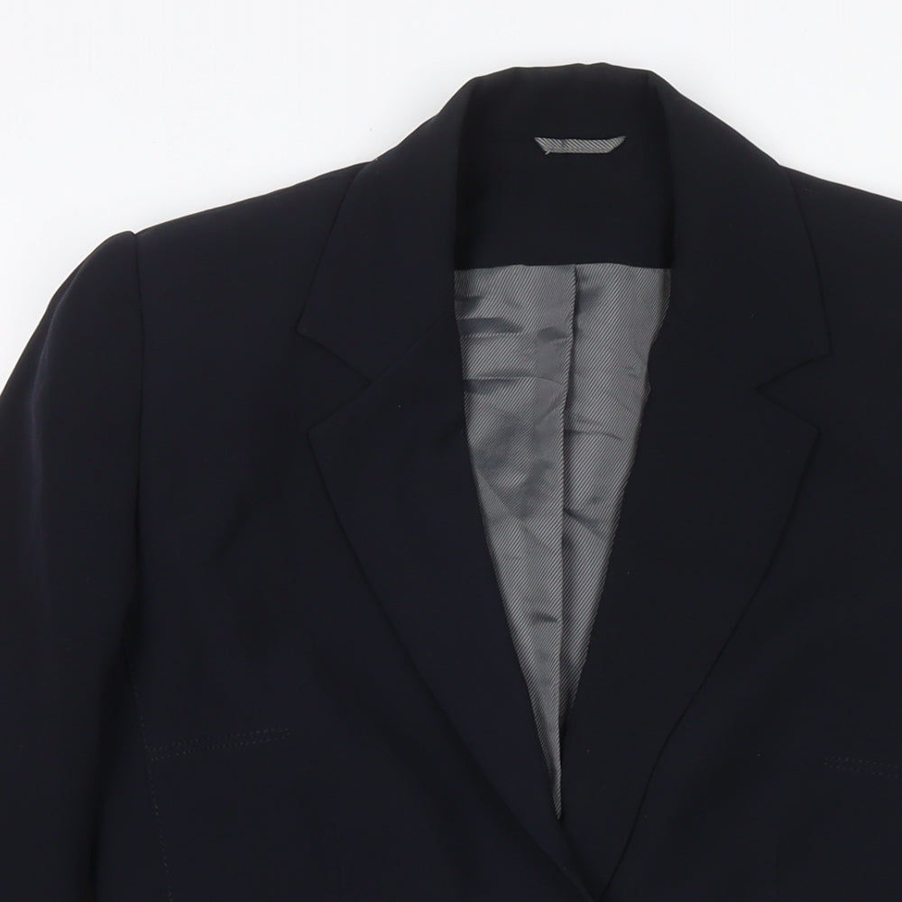 Principles Womens Black Jacket Blazer Size 8 Button