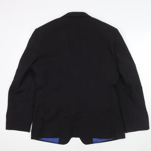 NEXT Mens Black Polyester Jacket Suit Jacket Size 40 Regular